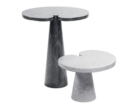 Marble Side Table 3D Model