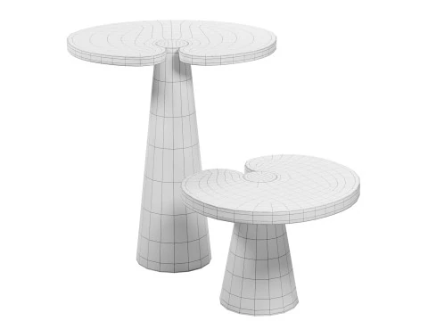 Marble Side Table 3D Model