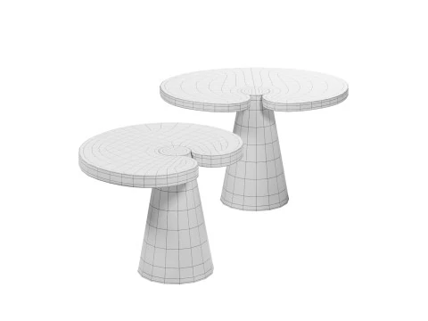 Marble Side Table 3D Model
