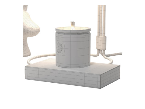 Flower Pot lamp relaxing decoration set with candles Modèle 3D