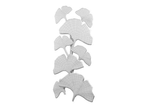 Composi??o de escultura decorativa de parede de ginkgo Modelo 3D