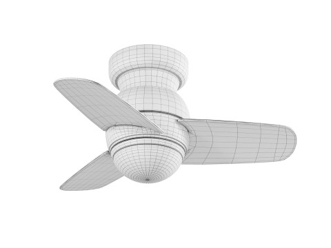 Small Pendant Ceiling Fan 3D Model