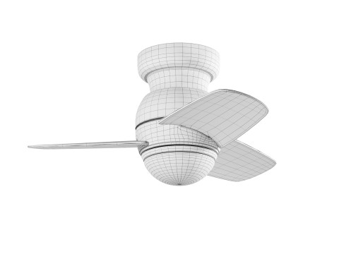 Small Pendant Ceiling Fan 3D Model