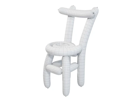 Cadeira de jantar bal&atilde;o Modelo 3D