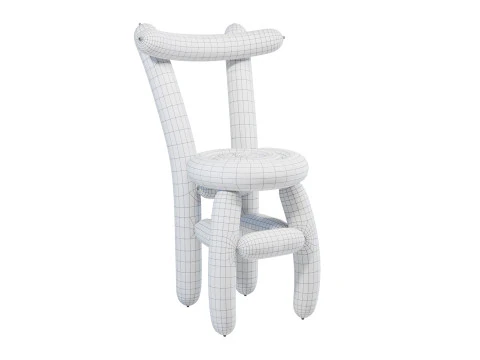 Cadeira de jantar bal&atilde;o Modelo 3D