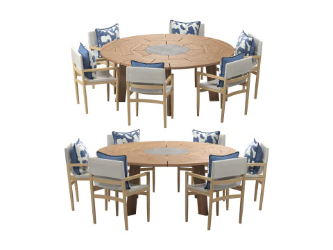 Set da pranzo per esterno Brick Modello 3D