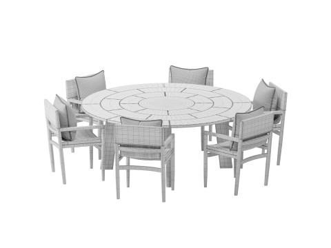 Brick Outdoor dining set 3D Модель