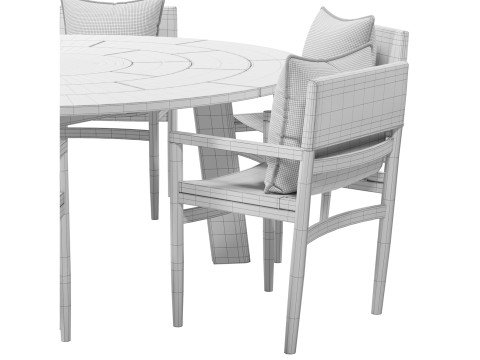 Brick Outdoor dining set 3D Модель