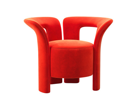 Floral Style Armchair 3D Model