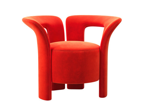 Floral Style Armchair Modello 3D