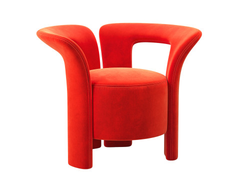 Floral Style Armchair Modello 3D
