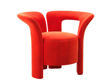Floral Style Armchair 3D Model