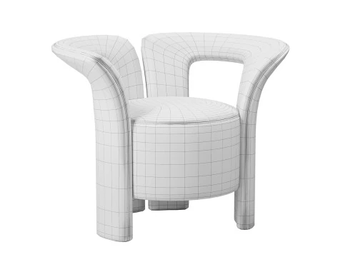 Floral Style Armchair 3D Model