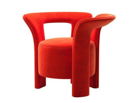 Floral Style Armchair Modello 3D