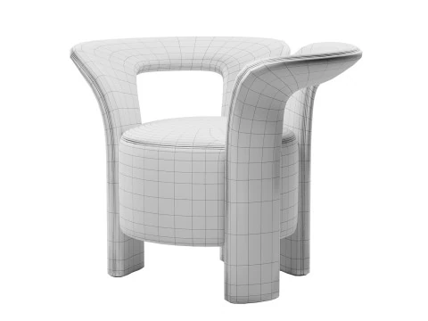 Floral Style Armchair 3D Model