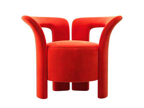Floral Style Armchair Modello 3D
