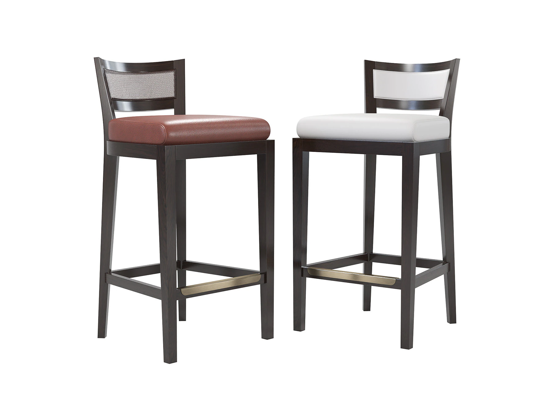 Banco de bar em madeira de faia Modelo 3D .c4d .max .obj .3ds .fbx .stl .blend 
