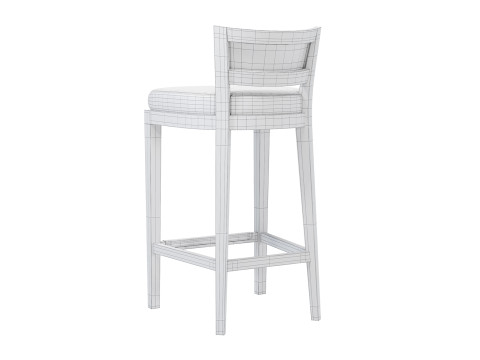 Bechwood Bar Stool Model 3D