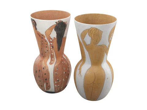 Picasso Decorative Vases 3D Model