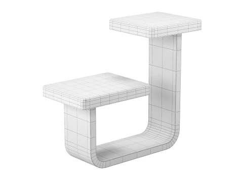 Rift Gueridon - Side - End Table 3D Model