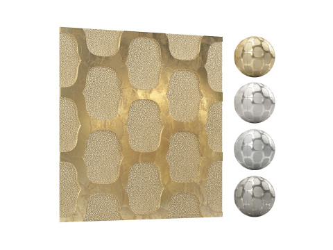Seashell Wall Cover Panels - Tiles 3D 모델