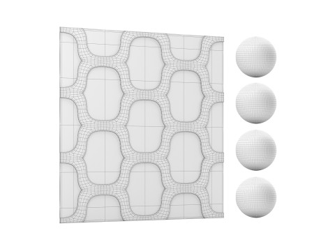 Seashell Wall Cover Panels - Tiles 3D 모델