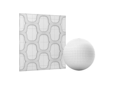 Seashell Wall Cover Panels - Tiles 3D 모델