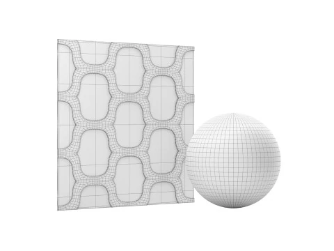 Seashell Wall Cover Panels - Tiles 3D Model