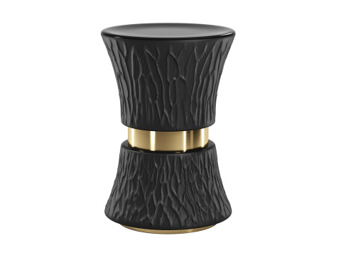 Hand Carved Stool - Side Table 3D मॉडल