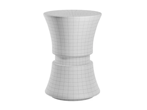 Hand Carved Stool - Side Table 3D Model