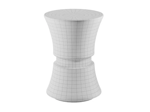 Hand Carved Stool - Side Table 3D Model