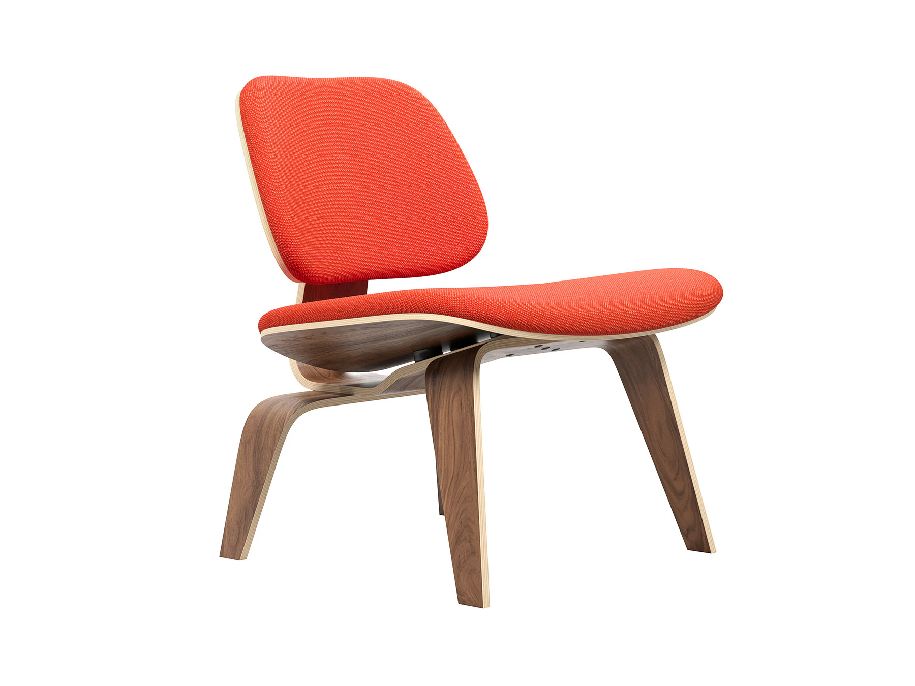 Molded Plywood Padded Lounge Chair 3D Model .c4d .max .obj .3ds .fbx .stl .blend