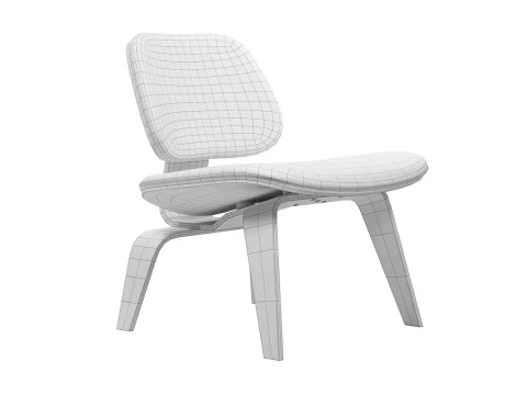 Molded Plywood Padded Lounge Chair 3D Model