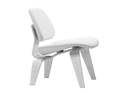 Molded Plywood Padded Lounge Chair 3D Model