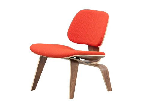 Molded Plywood Padded Lounge Chair 3D Model