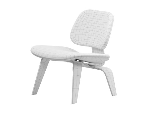 Molded Plywood Padded Lounge Chair 3Dモデル