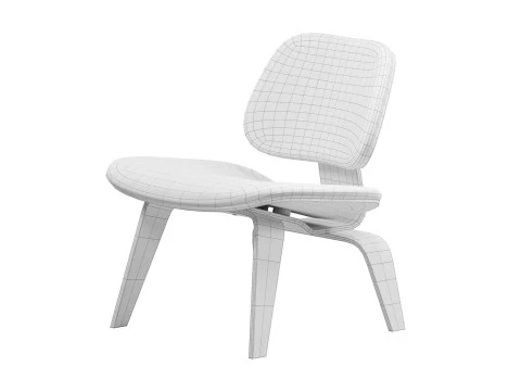 Molded Plywood Padded Lounge Chair 3D Model
