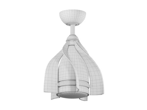 Terna LED pendant - ceiling fan 3D Model
