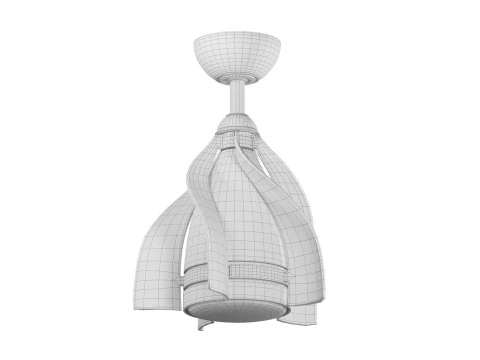 Terna LED pendant - ceiling fan 3D Model