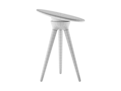 Solid Wood Maple Stool 3Dモデル
