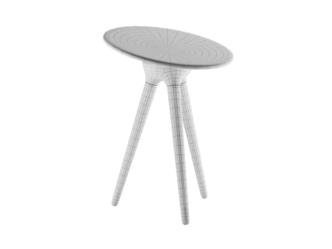 Masif Ahşap Ak&ccedil;aağa&ccedil; Tabure 3D Model