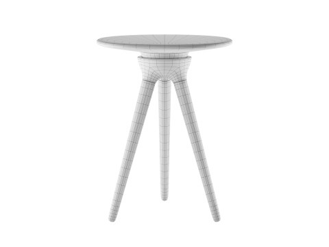 Solid Wood Maple Stool 3Dモデル