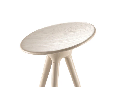 Masif Ahşap Ak&ccedil;aağa&ccedil; Tabure 3D Model