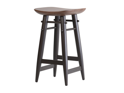 Brazilian wood bar stool 3D 모델