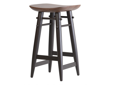 Brazilian wood bar stool 3D 모델