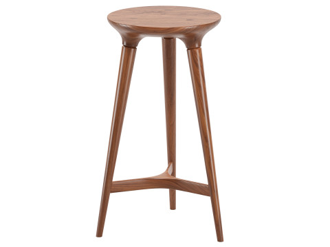 Solid bentwood counter stool 3D 모델