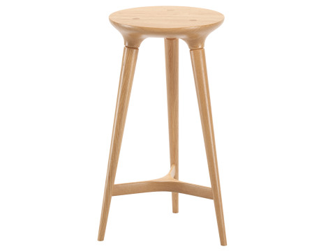 Solid bentwood counter stool 3D 모델