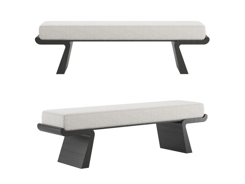 Baza soft seating bench 3D Model .c4d .max .obj .3ds .fbx .stl .blend
