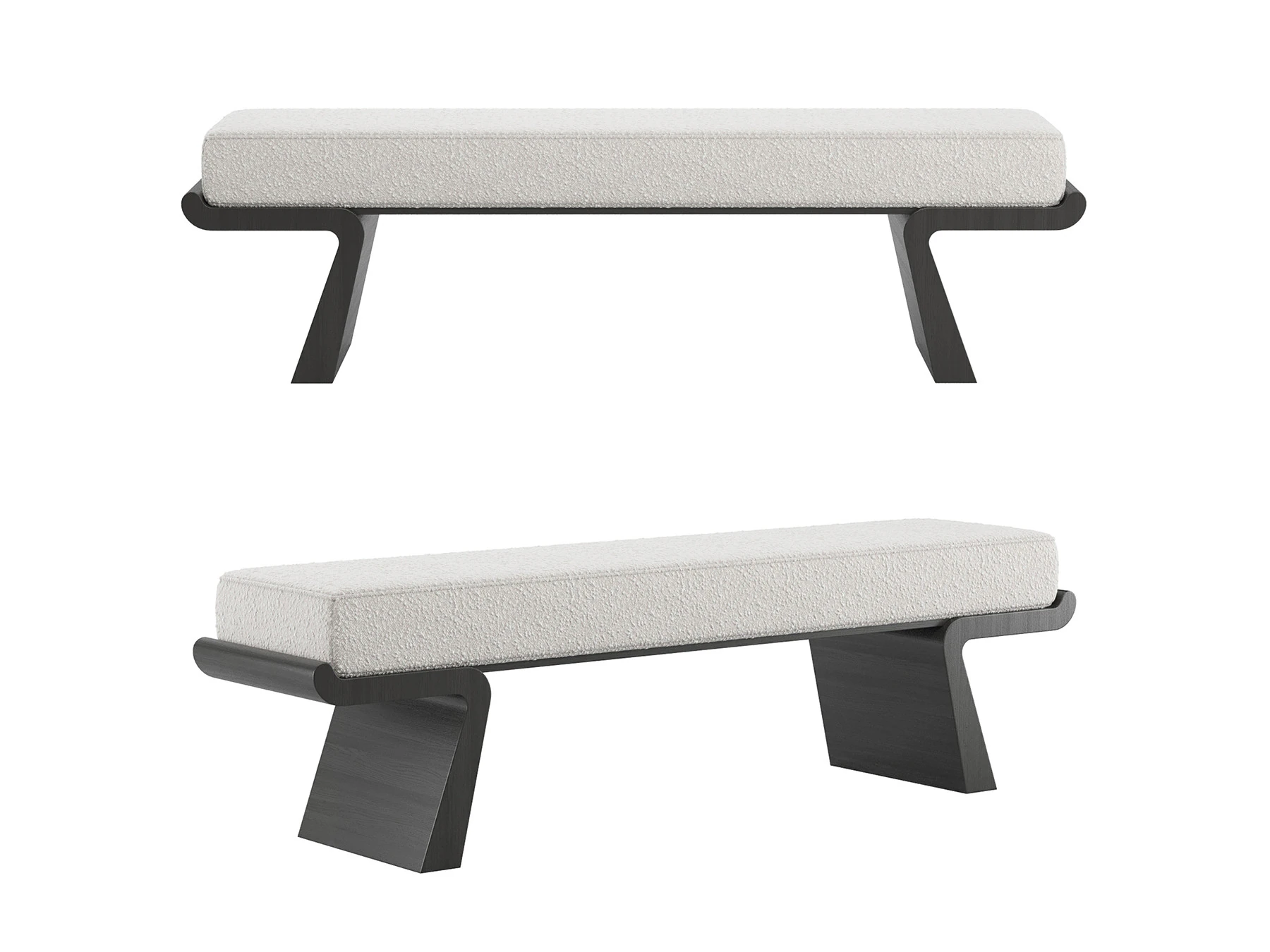 Baza soft seating bench 3D Model .c4d .max .obj .3ds .fbx .stl .blend 