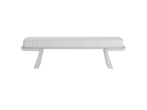 Baza soft seating bench 3D Model